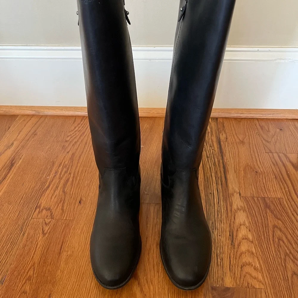 Frye & Co Tania Black Tall‎ Riding Boots - Picture 2 of 7